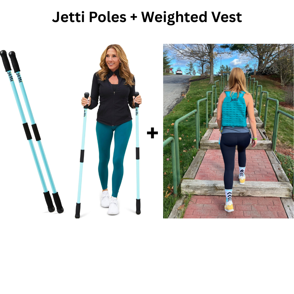 Jetti Poles + Weighted vest/backpack 20% off (Retail price $157)