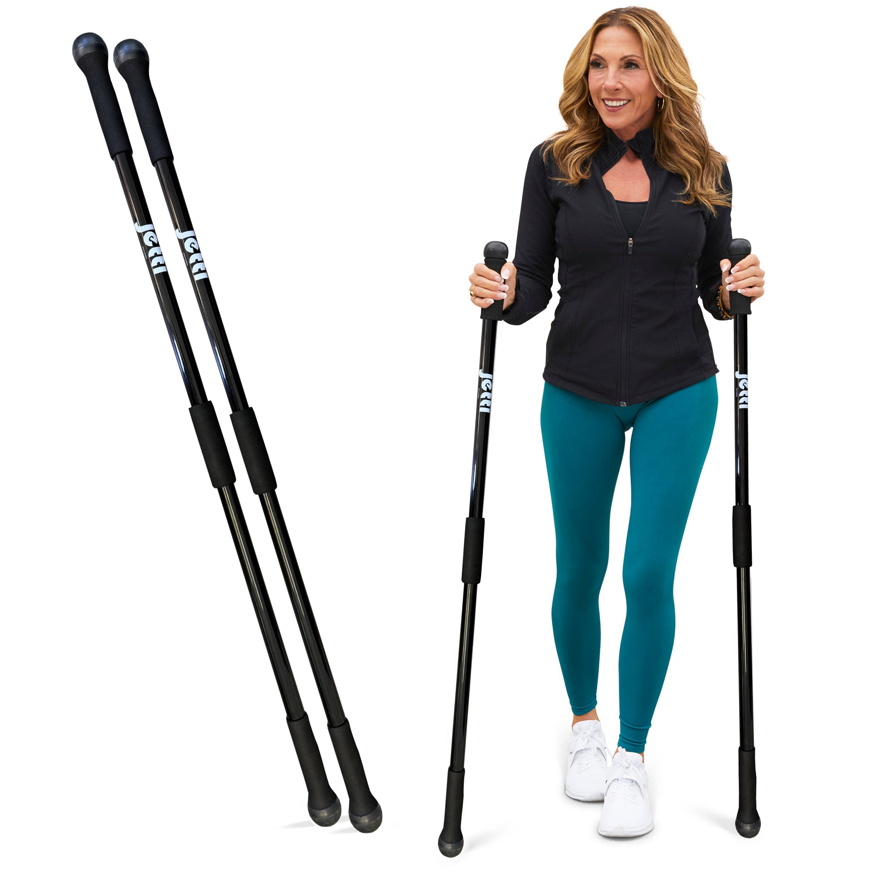 Jetti Weighted Walking Poles (1.2 LBS per pole)